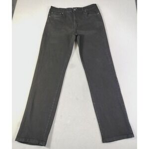 American Tall Jeans Womens‎ 36 Black Harper High Rise Straight Tall Minimalist